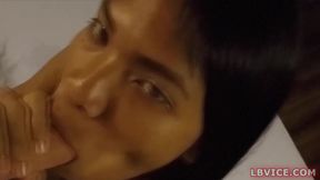 Teen Ladyboy Kib Blowjob and Ass Fucking