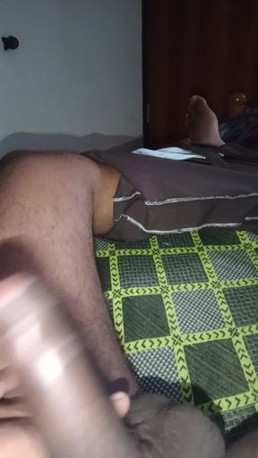 Indian balck penis handjob