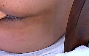 Getting fucked by a 12 inch vibrator anal pleasure