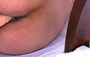 Getting fucked by a 12 inch vibrator anal pleasure