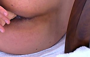 Getting fucked by a 12 inch vibrator anal pleasure