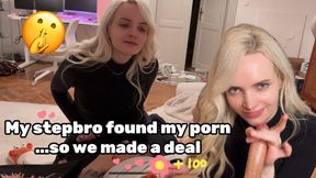 Stepbro found my nudes on the Internet, we made a deal
