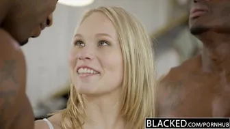 Dakota James Moans Loudly as Two Massive Cocks Stretch Her Blonde Pussy