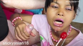 lollipop & cock for star s petite asian girl mouth!  stickyasian18 12.30 mins v52