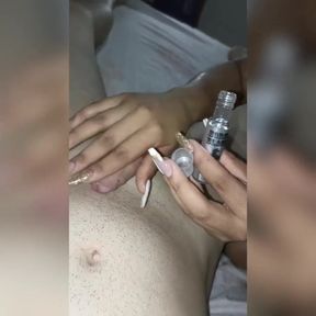 22 year old brunette big saggy tits from New York United States fucking her stepbrother's big dick