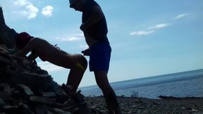 Real amateur GF gives a sloppy blowjob and rides his cock in doggy style