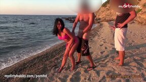 ”Sexy MOMMY Screwed On Public Beach - Free Porn Video”