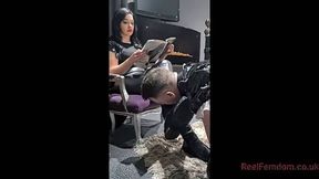 Mistress Bella Bond Boot Licking