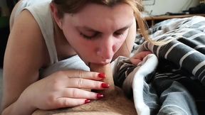 Real Homemade Blowjob Deepthroat Big Dick Cum in Mouth Swallow