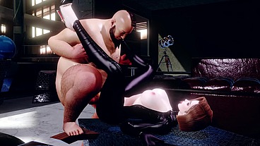 3D BBW hot Asian slut got fucked so hard by her fat boss