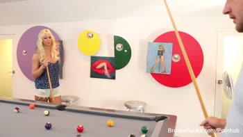 Blonde Bombshell Brooke's Big Tit Billiards Bash