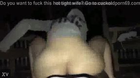 Cuckold wife takes 2 BBC loads threesome