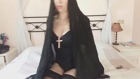 Nun's Holy Masturbation with Crucifix