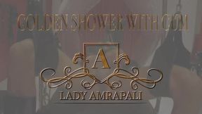 GOLDEN SHOWER WITH CUM Total lenghts 2:13 minutes GoldenShower Piss Pissing on my Slave Latex Cum Cumshot Natursekt LADYAMRAPALI  Herrin Mistress Domina Femdom