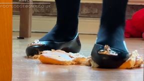 Crushing cake in my Melissa ballet flat shoes