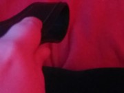 Jerking Off, Using Hand and Belt Then Spanking His Ass With Belt
