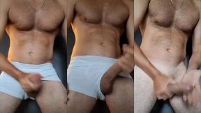 macho de cueca branca bate uma gostoso