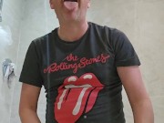 The Rolling Bone - gooning wanking and slobbering over my thick uncut dong.