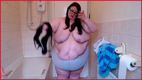 SSBBW Lady Brads gets ready for the shower