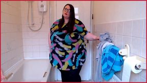 SSBBW Lady Brads gets ready for the shower