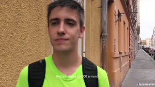 CZECH HUNTER 465 -  Twink Strolling The Streets Takes A Break For Some Anal Action