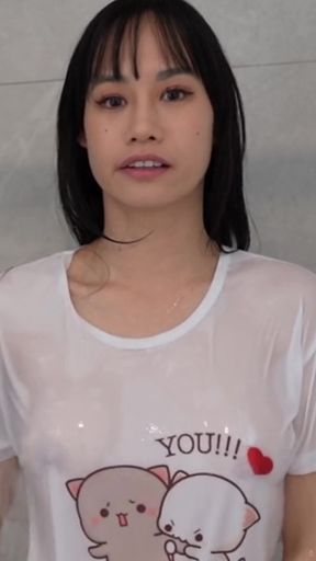 elixir elf's dry vs wet . casual white cotton shirt