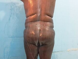Obese Sissy Showering