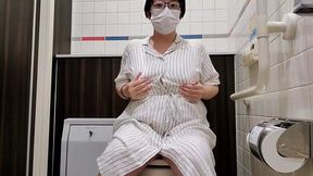 wife jerks off discreetly in store bathroom