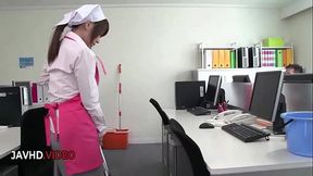 Asian Office Lady Chihiro Akino Delivers Hot Blowjob and Craves Creampie Adventure