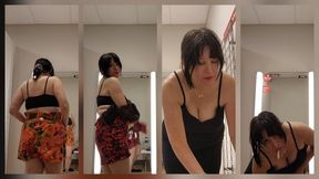 HUMPDAY pop up 1 min Fitting Room Peeps Edition Try On Shorts and Dress