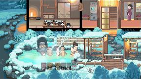 Yukiya Hot Spring the Waters of Fertility Hentai Game Ep.3 Onsen Cuckold Orgy!