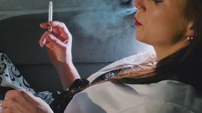 Bathrobe, Red Gauloises, Nice Backlight 4K