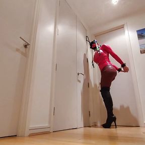 Sissy trapped in selfbondage