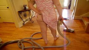 Vacuuming In a dress