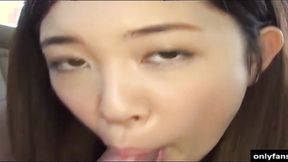 ”Naughty Japanese college girl licking & sucking shaft like lollipop”