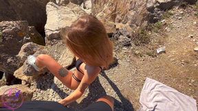 sweet hiking pussy was fucked in public - bunny rabbits