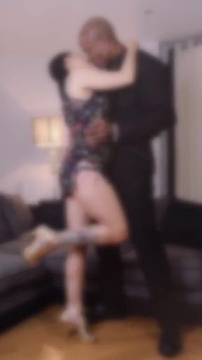 The Ebony Gent Satisfies the Petite Mixed Race Babe