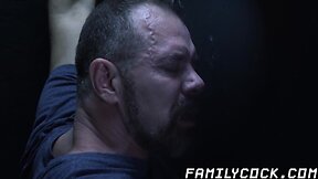 Steamy glory hole action: twink and daddy get naughty with deepthroat and cumshots .