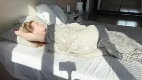 Pillow Fuck in the Morning Handjob Tender Pussy Ass in the Sun