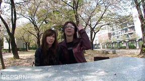 Real Japanese Girl Islay Fucking in Front at Cuckold Boyfriend