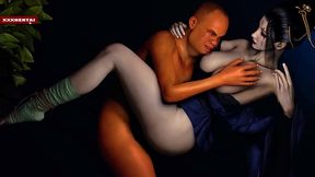 Dark witch Booty Bounce: Render Ready - 3D Animation Hentai