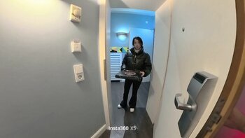 Sweetie Engel's Sizzling Hotel Tryst: Pizza Delivery Teen (18+) Turns Naughty for 100 Euros