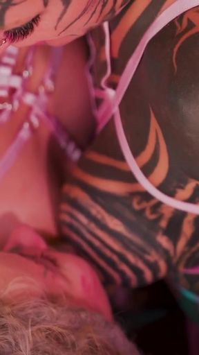 Rough Interracial Gangbang: Tattooed Slut Gets Wrecked and Swallows Every Load   Clip 1