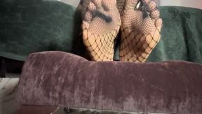 French Tip Trapped In Fishnet JOI