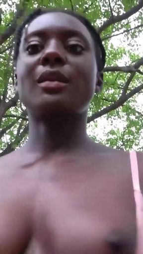 Big Tits Ebony Good Girl Exposed In Wild Outdoor Fucking Session   Clip 1