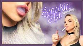 Smokin&#039; Hot (Compilation) 1080WMV - Hot blonde barbie girl smokes cigarettes for you , playing with smoke, inhale and exhale, teasing with smoke and lips