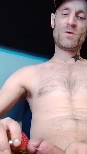 I Cum My Sperm on My Strawberry Yummm