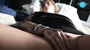 Cum on my open pussy while I finger fuck myself