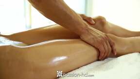 Victoria Rae Black enjoys massage