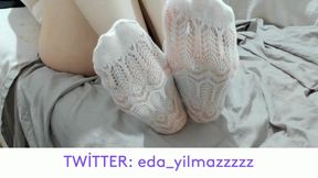 Foot- Foot Fetish- Turkish Foot- Turkish Foot Fetish- Socks- Stockings Fetish- Short Socks- White Socks- Turkish MILF- Turkish P